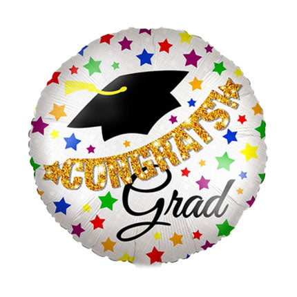 18" Congrats Grad Stars Balloon