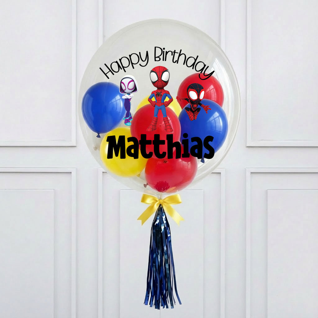 Customised Amazing Spidey Bubble Balloon