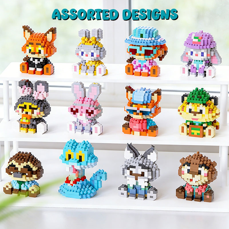 Cartoon Micro Building Blocks