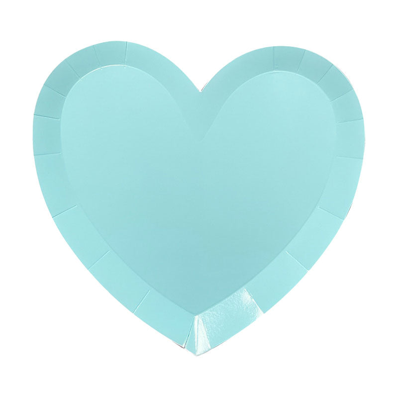 Heart Shaped Blue Party Plates
