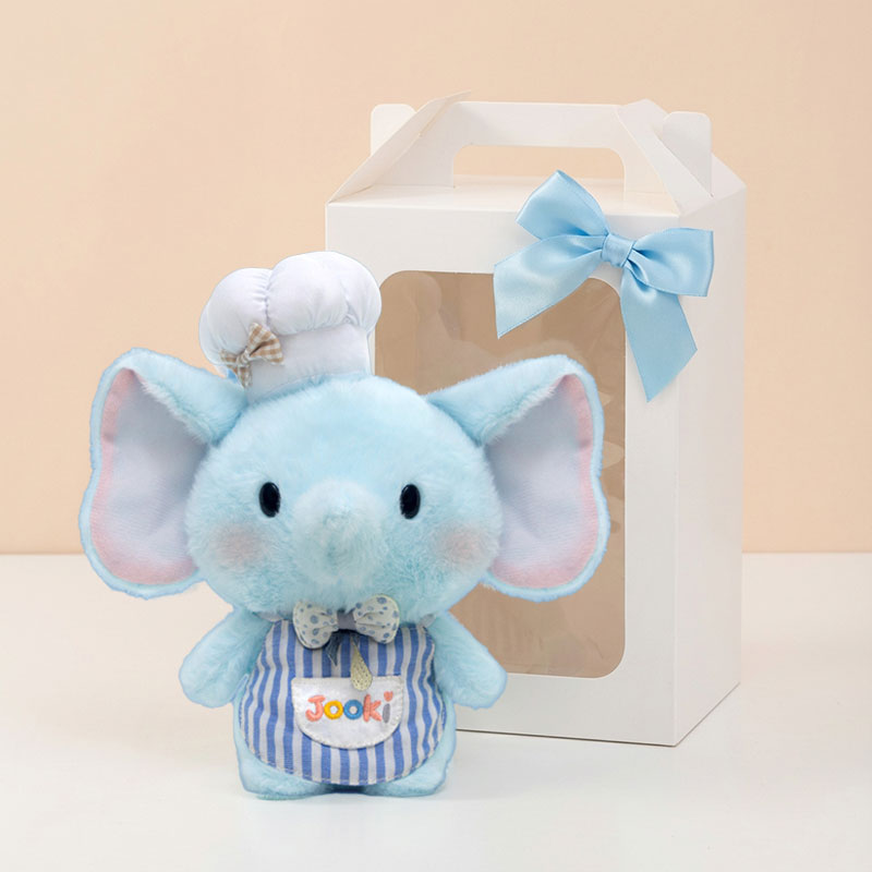 Chef Blue Elephant Plush Soft Toy