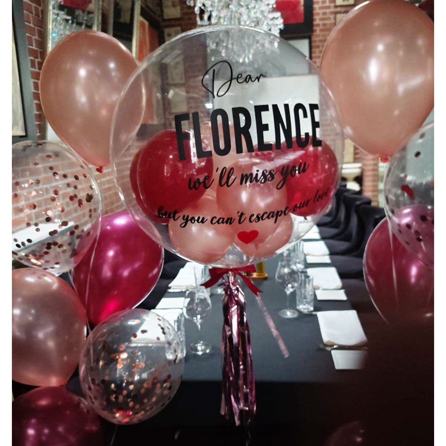 Customised Corporate Bubble Balloon with 2 Balloon Bouquets