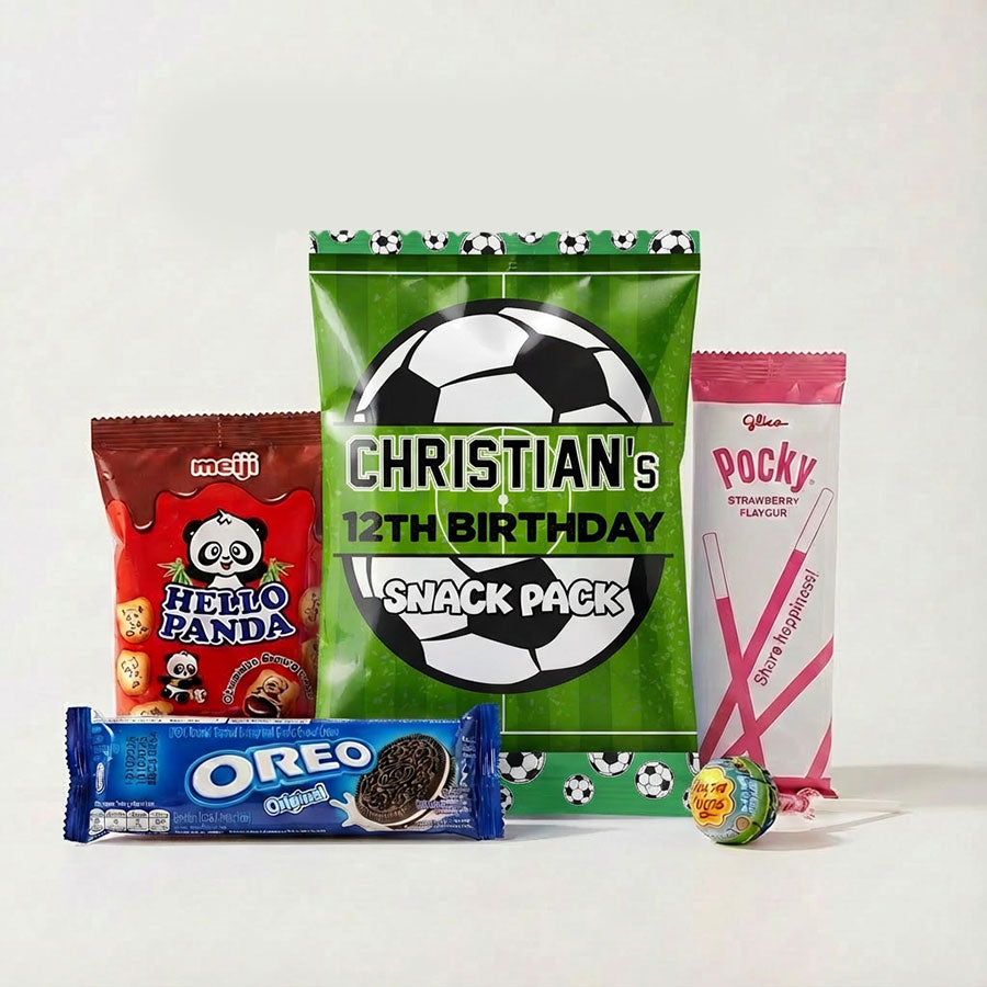 Customised Soccer Goody Snack Pack