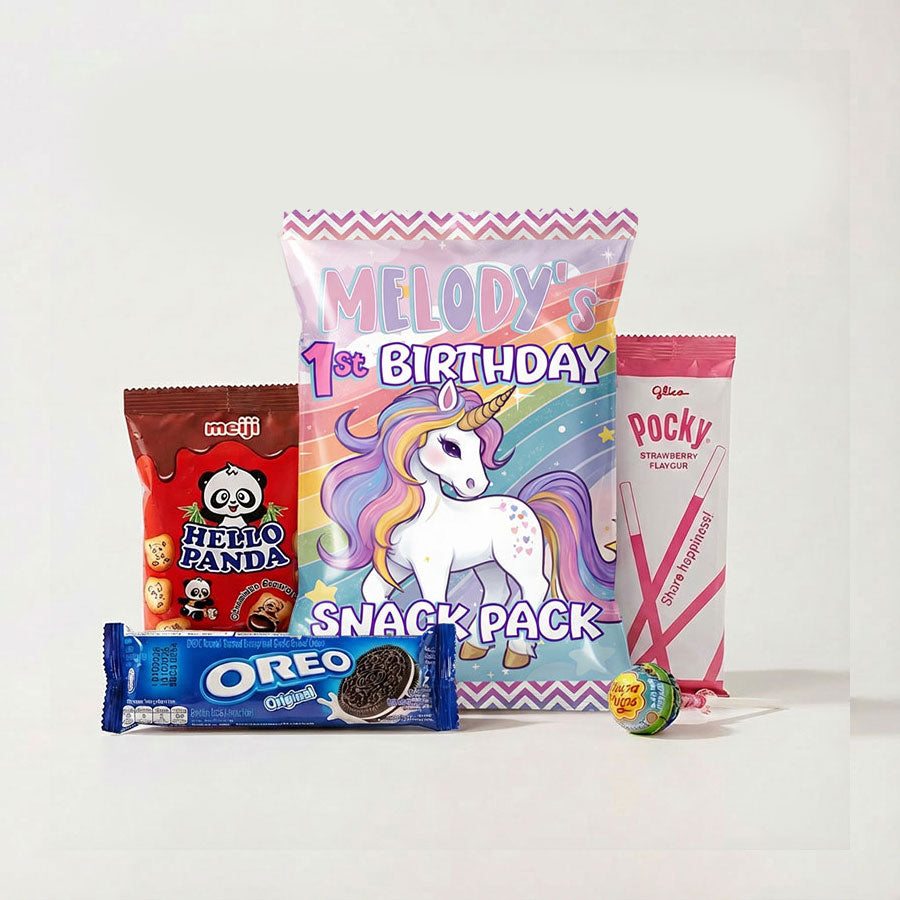 Customised Magical Unicorn Goody Snack Pack