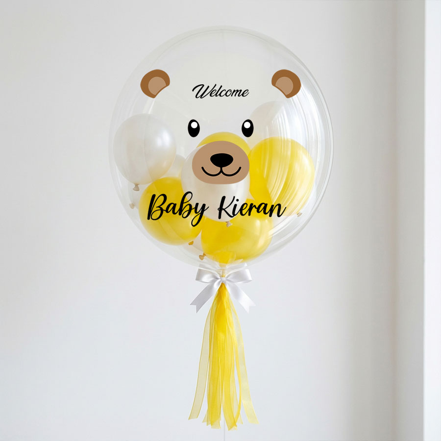 Customised Bear Welcome Baby Balloon