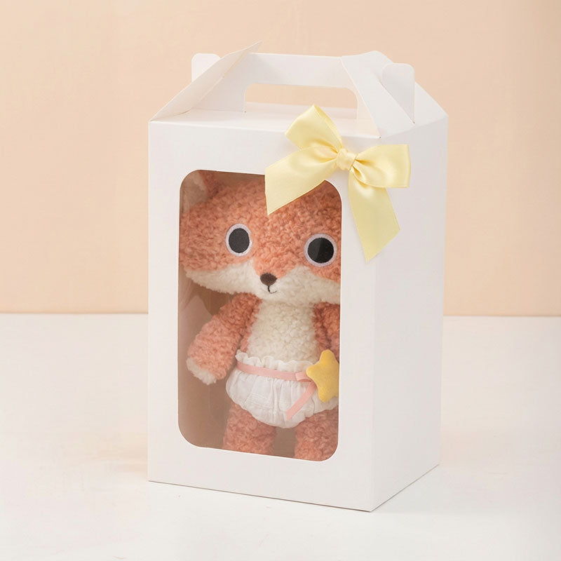 Orange Fox Baby in Diaper Plush Soft Toy