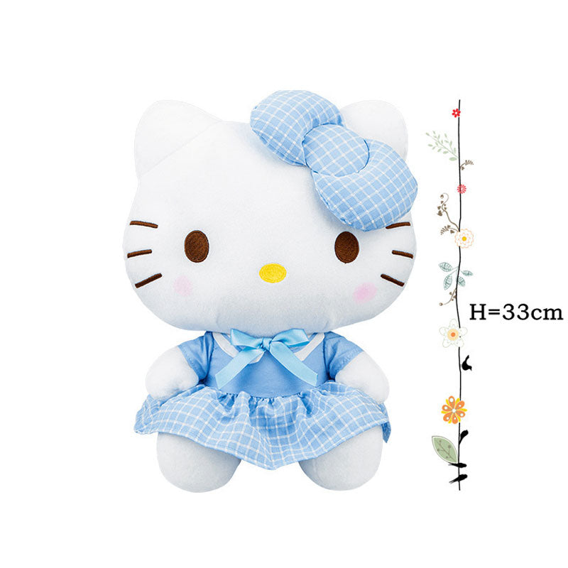 Blue Checkered Hello Kitty