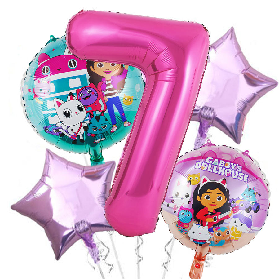 Jumbo Number Gabby Balloon Bouquet