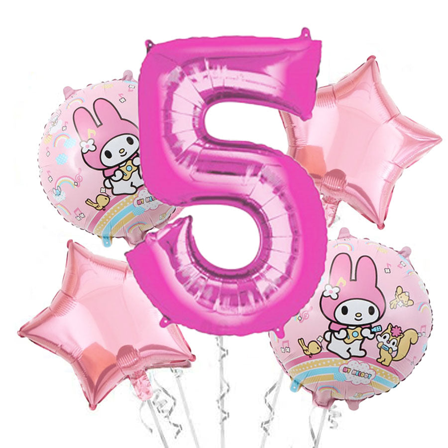Jumbo Number My Melody Balloon Bouquet