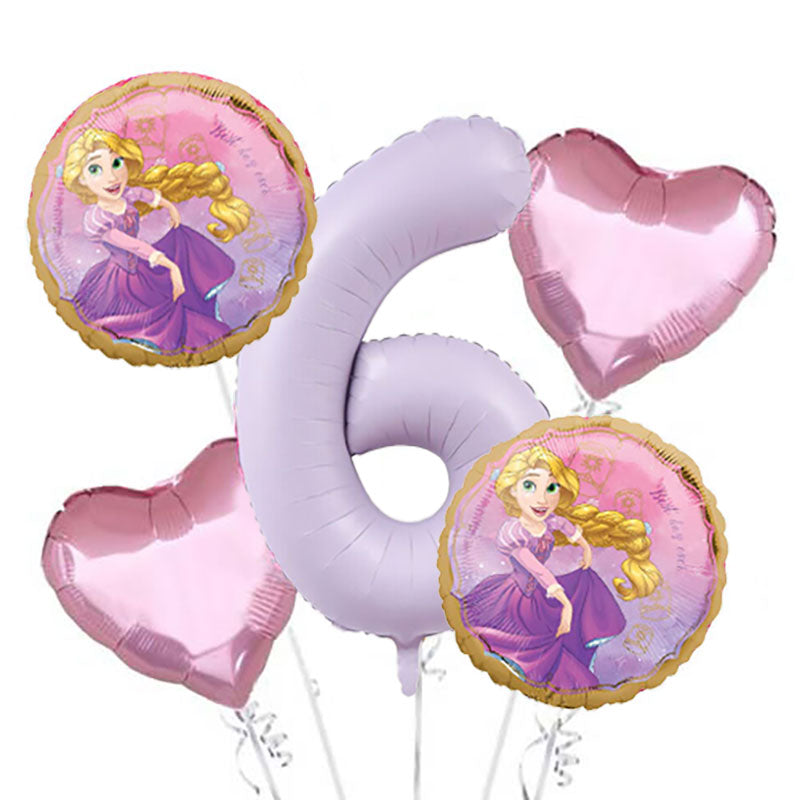 Jumbo Number Rapunzel Balloon Bouquet