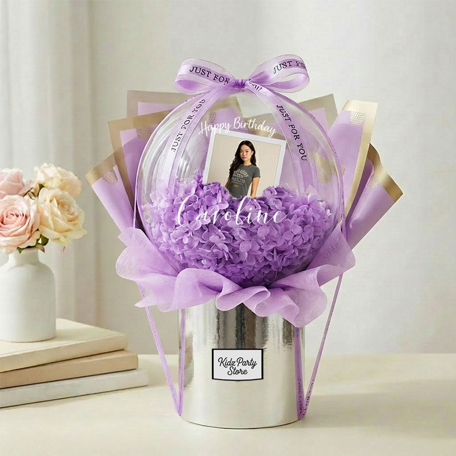 Everlasting Crystal Bloom – Lavender Purple Hydrangea | Preserved Flower Gift