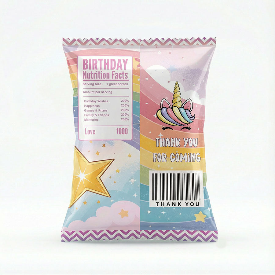 Customised Magical Unicorn Goody Snack Pack