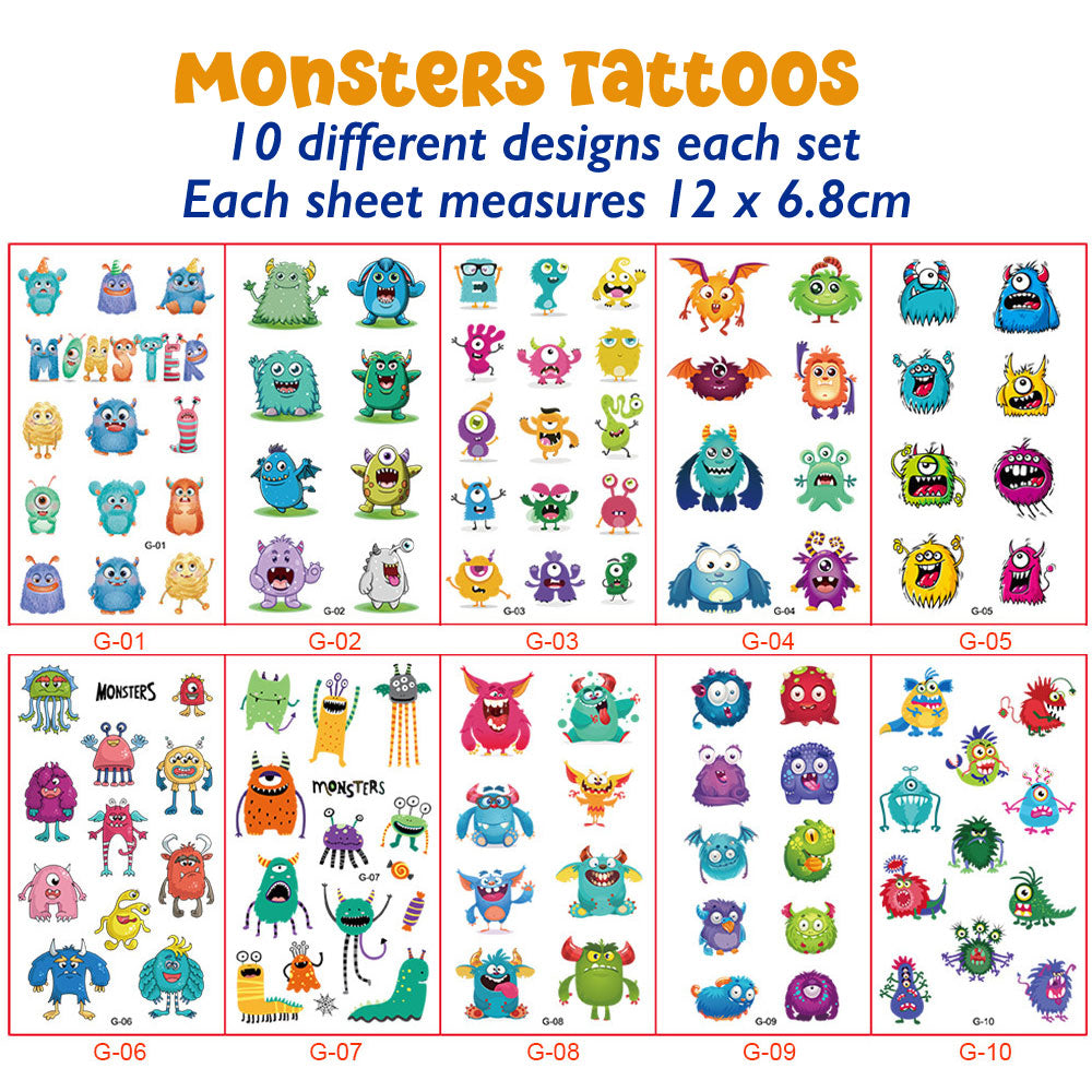 Temporary Tattoo Stickers (10pc)