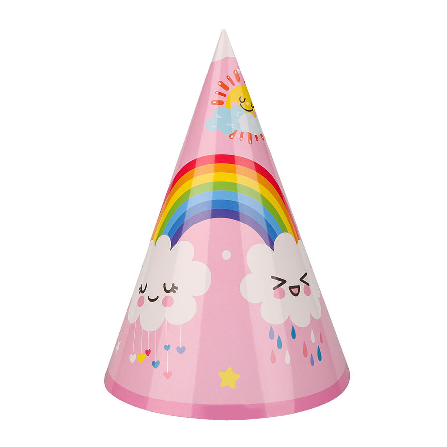 Rainbow Clouds Party Cone Hats