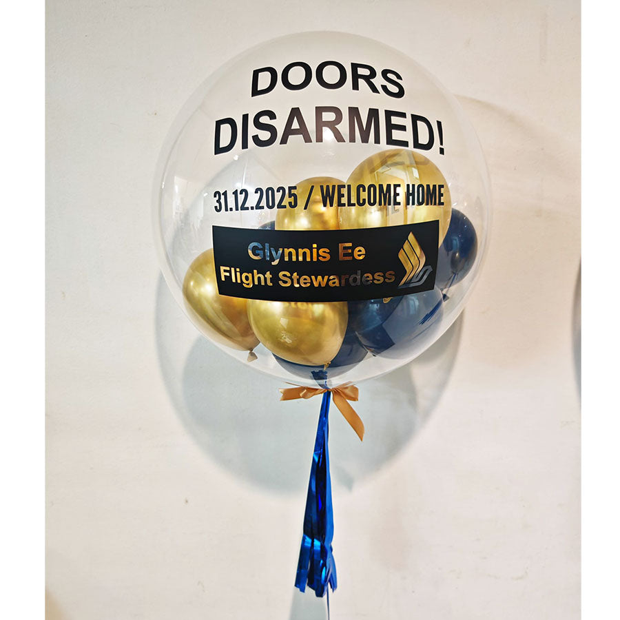 Customised Airline Cabin Crew Doors Disarmed Bubble Balloon