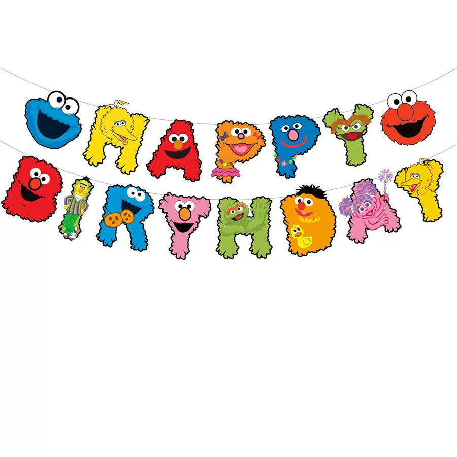 Sesame Street Happy Birthday Banner