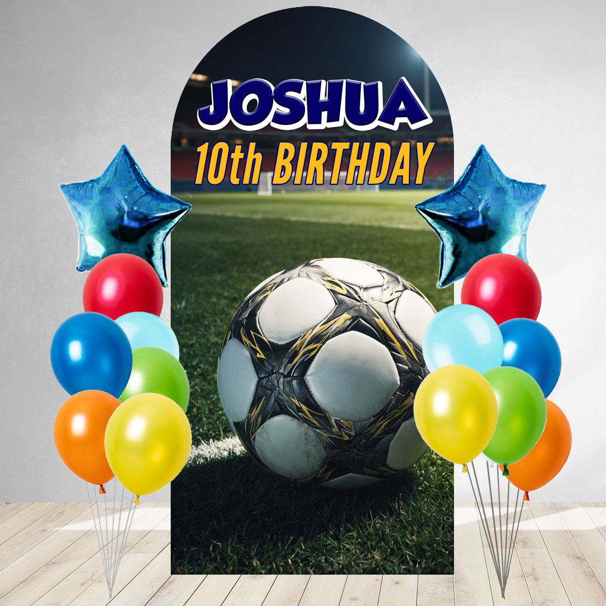 Soccer DIY Birthday Backdrop & Balloon Set