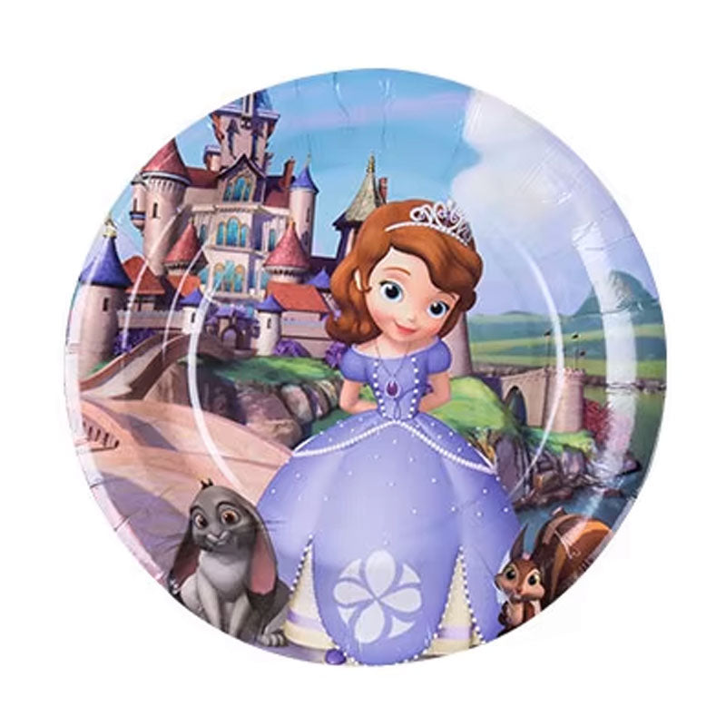 Sofia the First party plates now available at wholesale price without minimum purchase. Get yours now with the other party decoration stuffs.