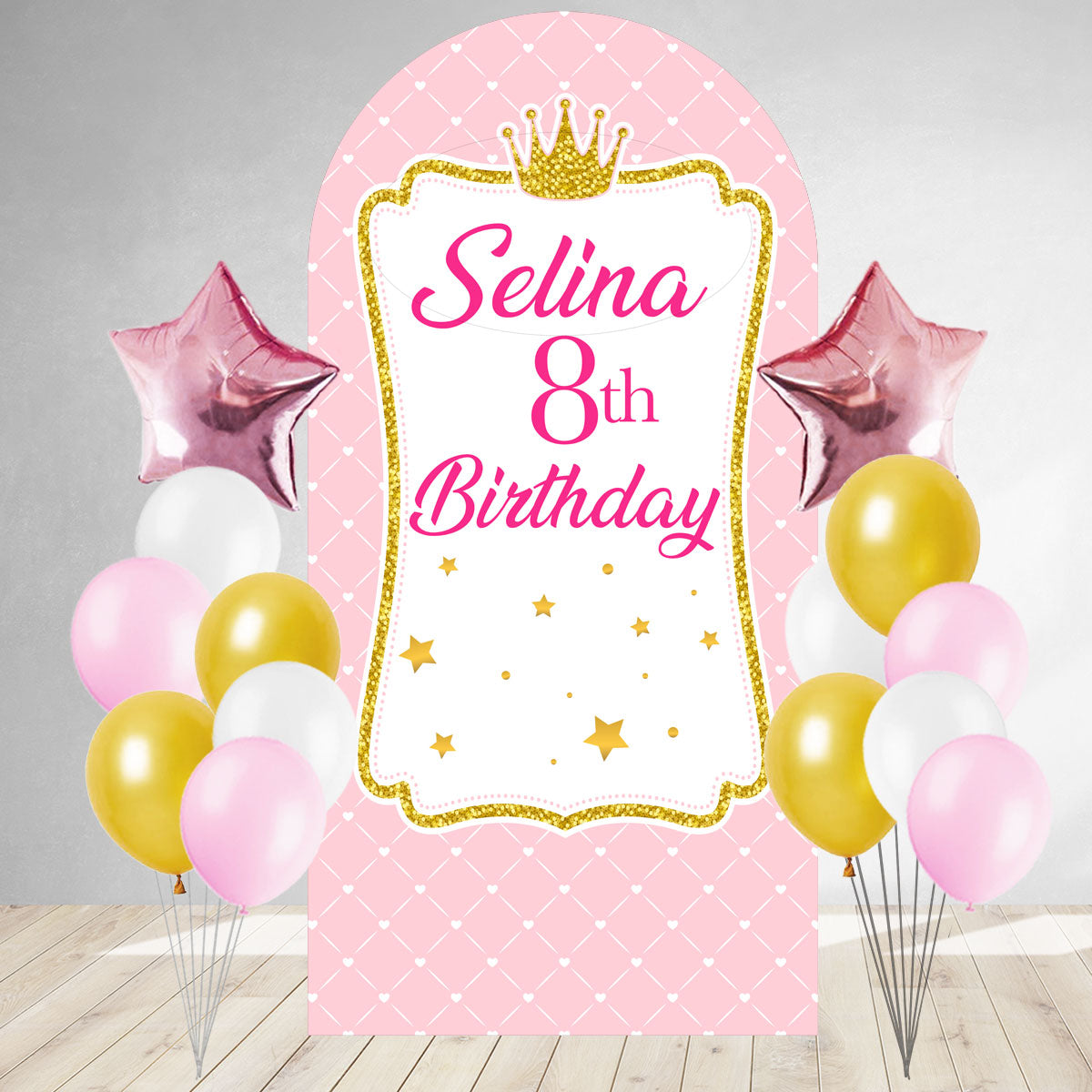 Sparkle Princess DIY Birthday Backdrop & Balloon Set