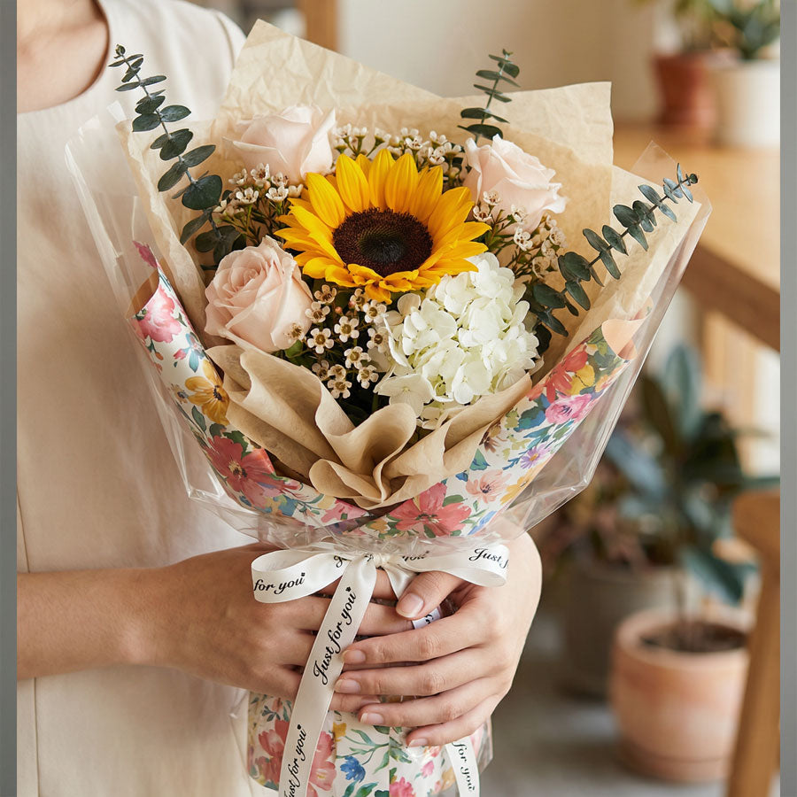 Everlasting Sunshine Rose Preserved Flower Bouquet