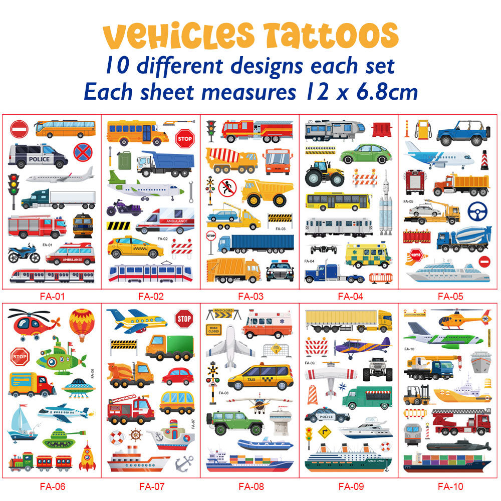 Temporary Tattoo Stickers (10pc)