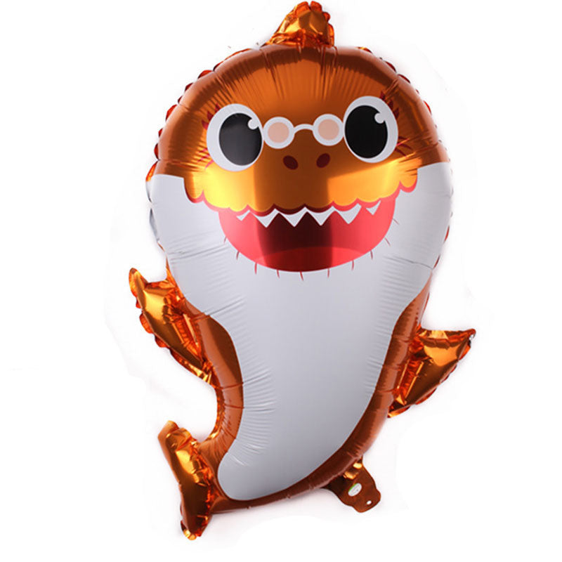 Grandma Shark Balloon in the Baby Shark Family Party Decor.