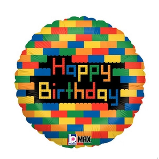 18" Birthday Blocks Balloon