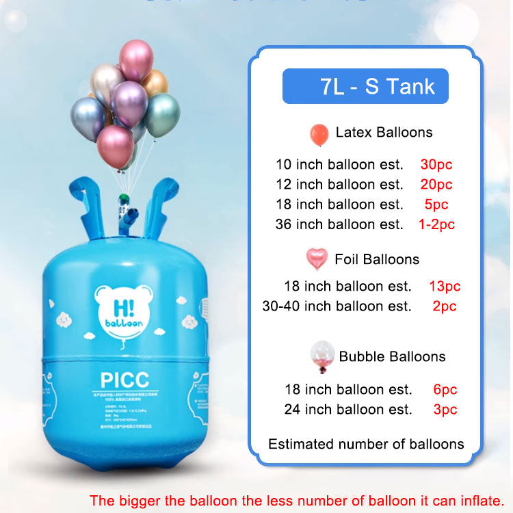 30 piece disposable helium tank for your party needs to fill up 30 pieces of balloons.