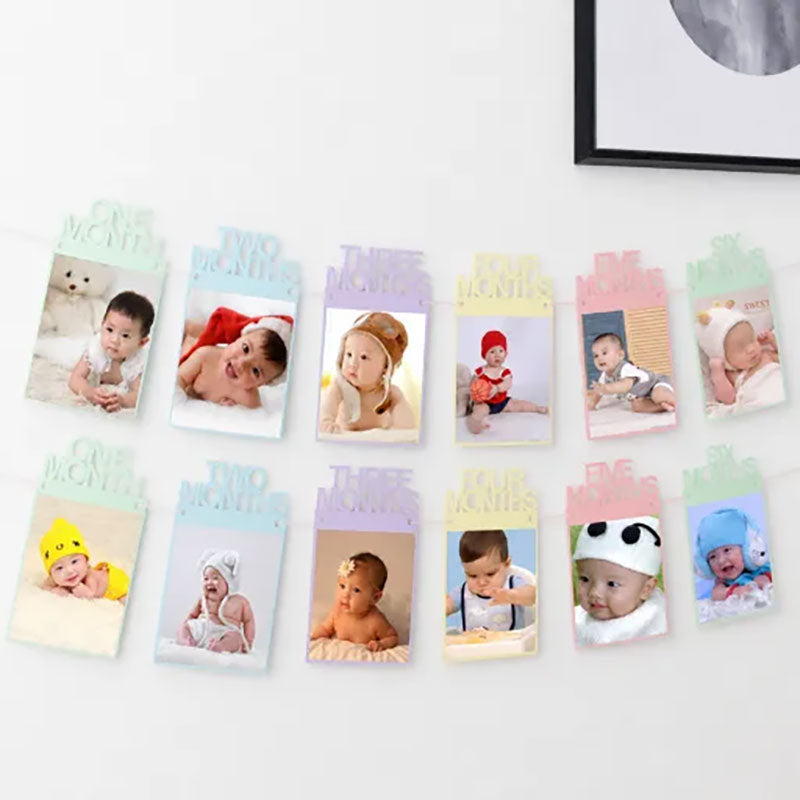 Colourful 12 Months Photo Garland