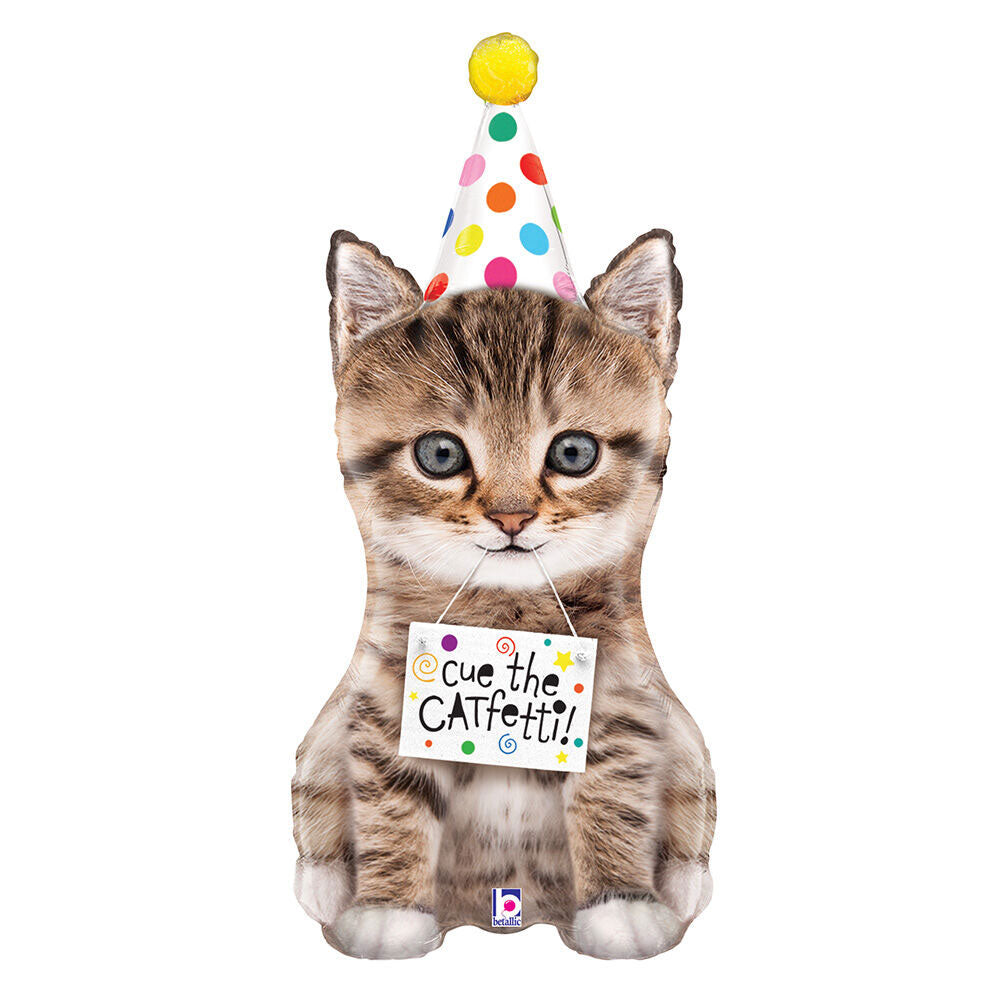41" Cue the Catfetti Birthday Kitten Balloon