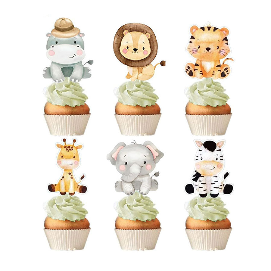 Jungle Animal themed cupcake picks.