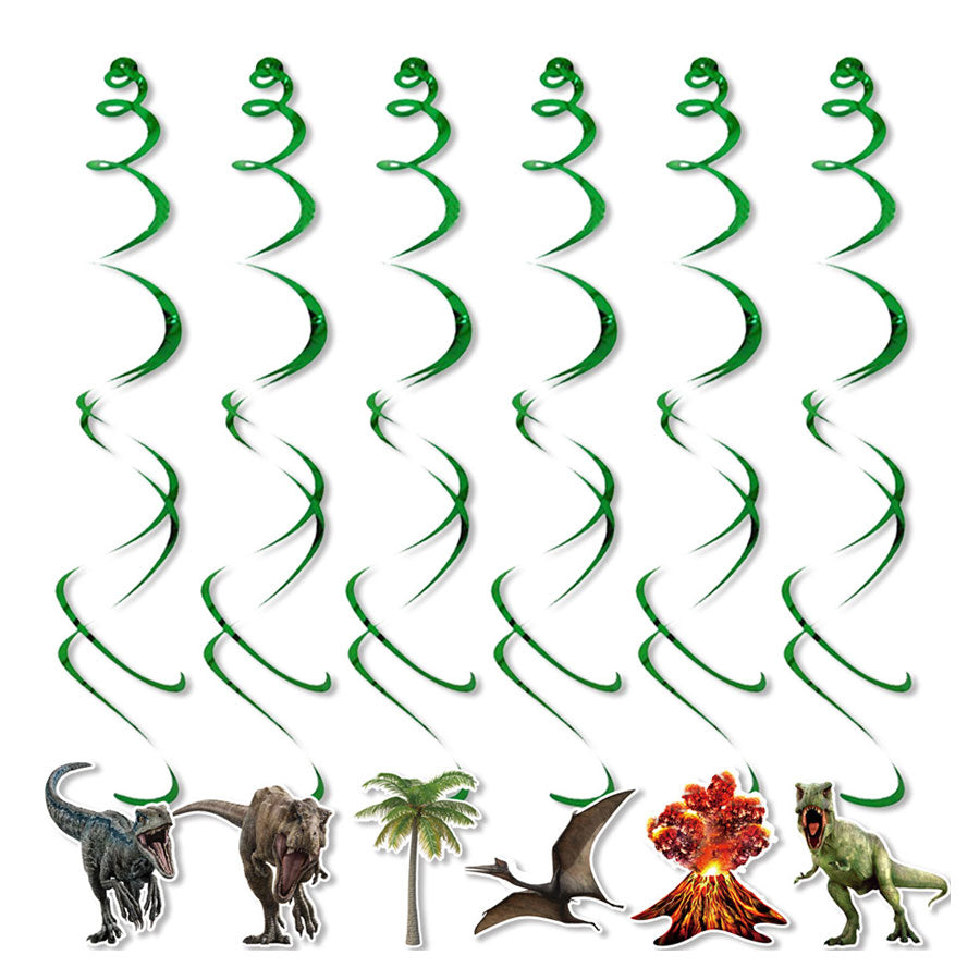 Dinosaur Land Swirl Decorations (6pc)