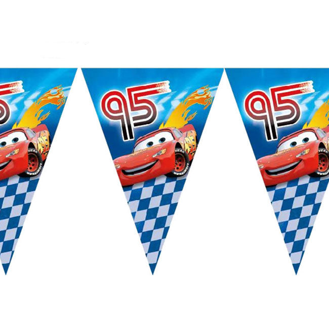 After we put up the flag manners, instantaneously we have the whole place brighten up into the racing cars mood. Calvin could not be happier for how his Disney Cars party was decorated.