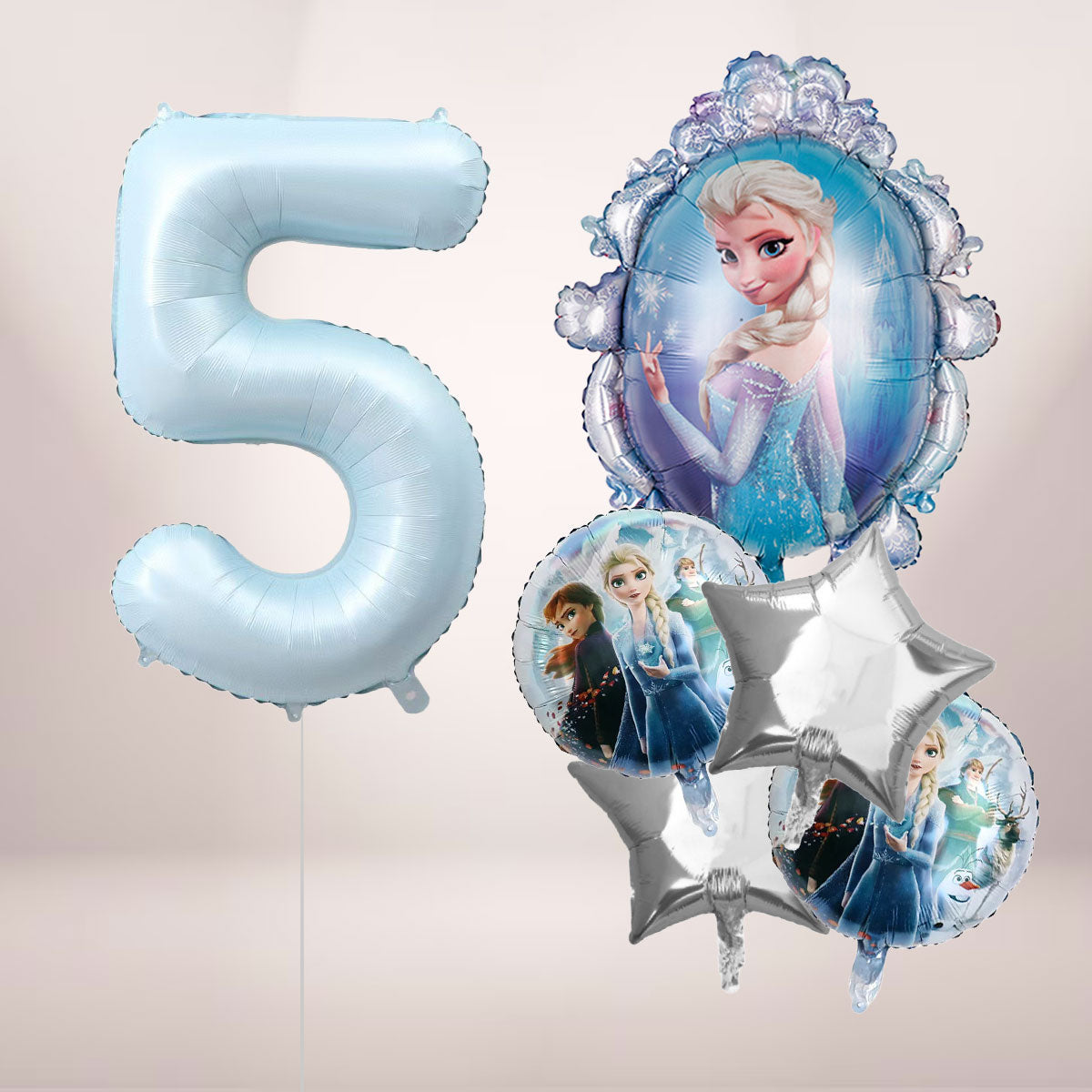 Frozen and Jumbo Number Balloon Set