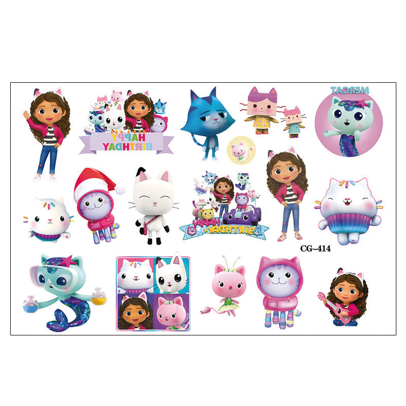 Gabby Dollhouse Tattoo Favors for everyone attending your birthday