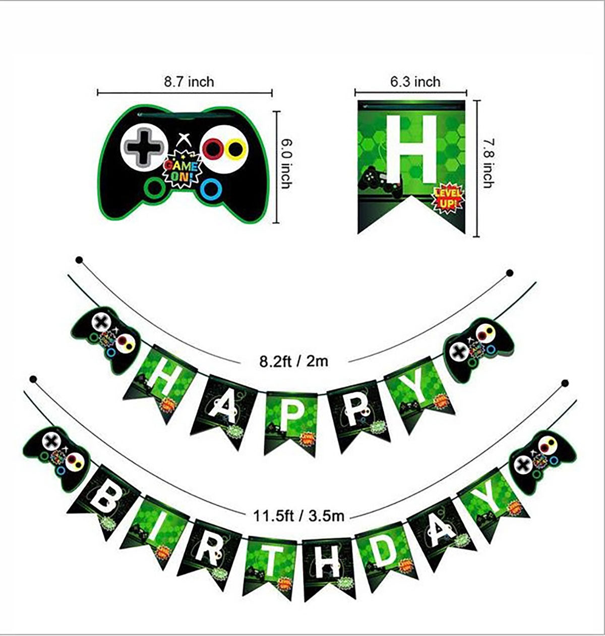 Game On Happy Birthday Banner