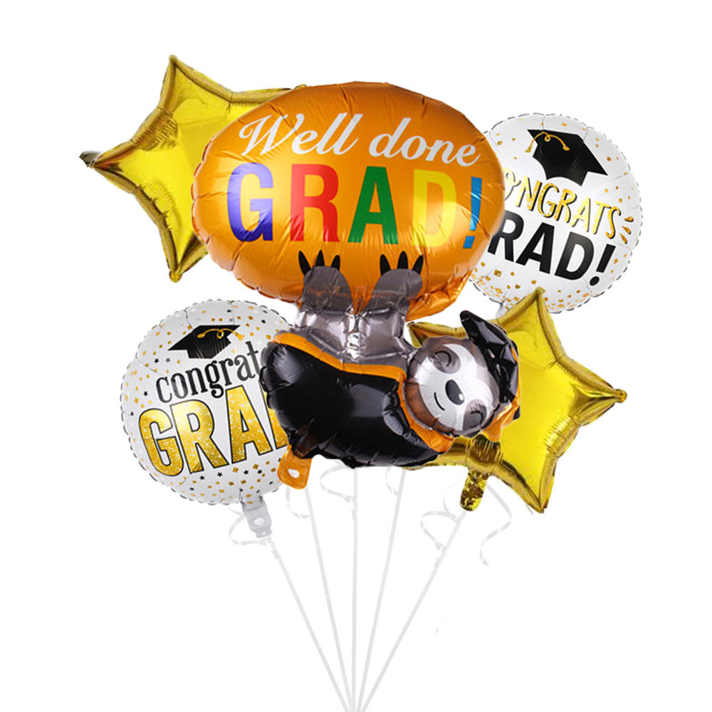 Graduation Sloth Balloon Bouquet