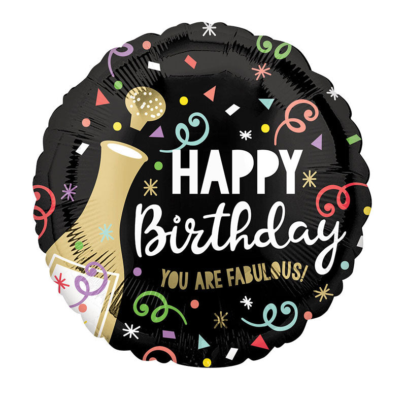 18" Happy Birthday Bold Bubbly Balloon