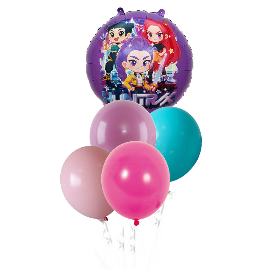 Kpop Demon Hunters Latex Balloon Bouquet