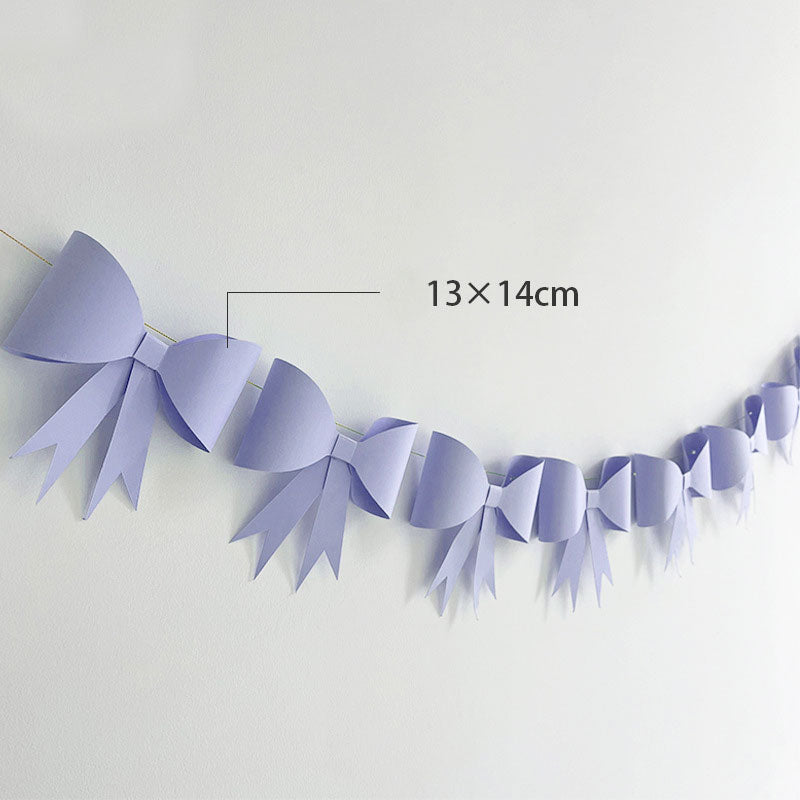 Lilac Paper Bow Bunting