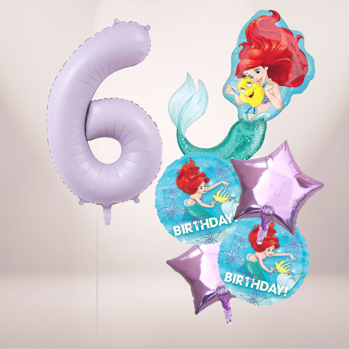 Little Mermaid and Jumbo Number Balloon Set