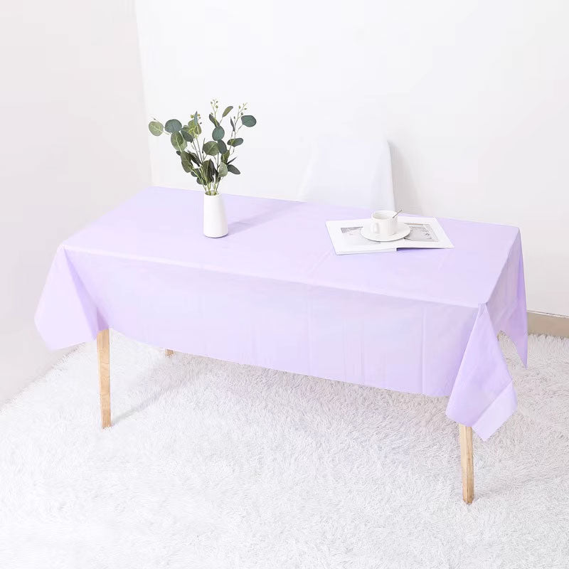 Macaron Lilac Plastic Table Cover (274cm)