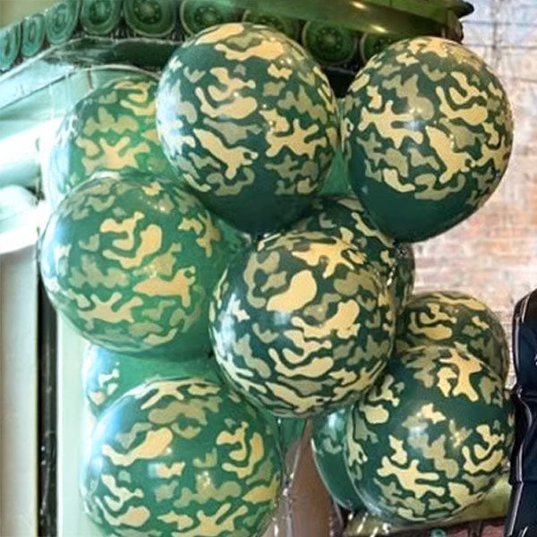 11" Army Camouflage Latex Balloons (5PC)