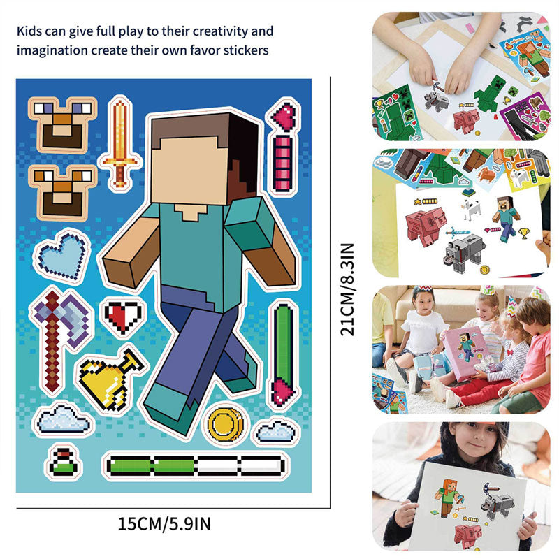 Minecraft activities sheet is so popular with the kids. They had loads of fun at the birthday party!