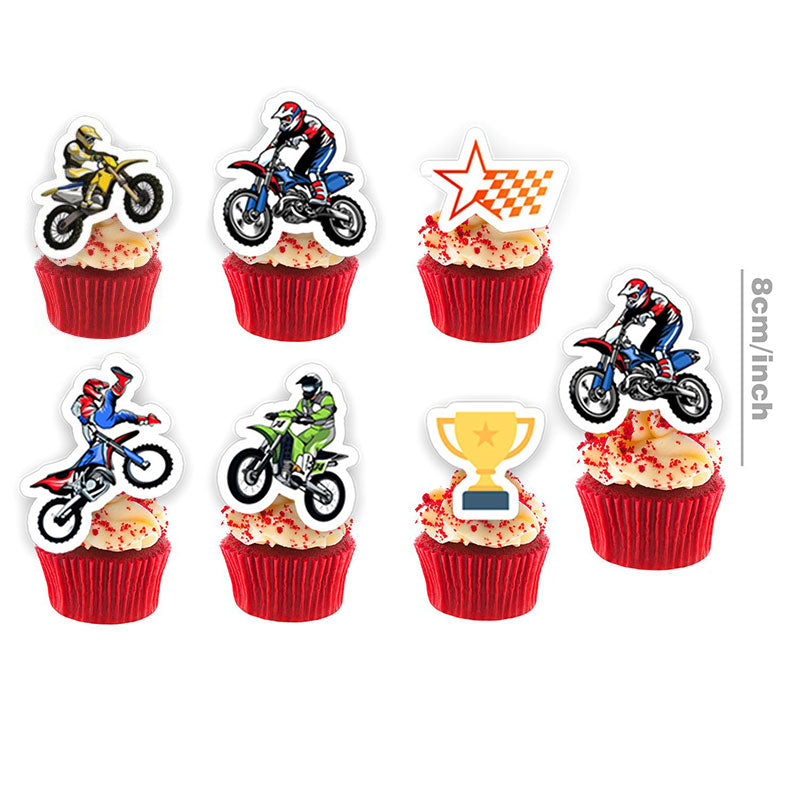 Motocross Cupcake Picks (24pcs)