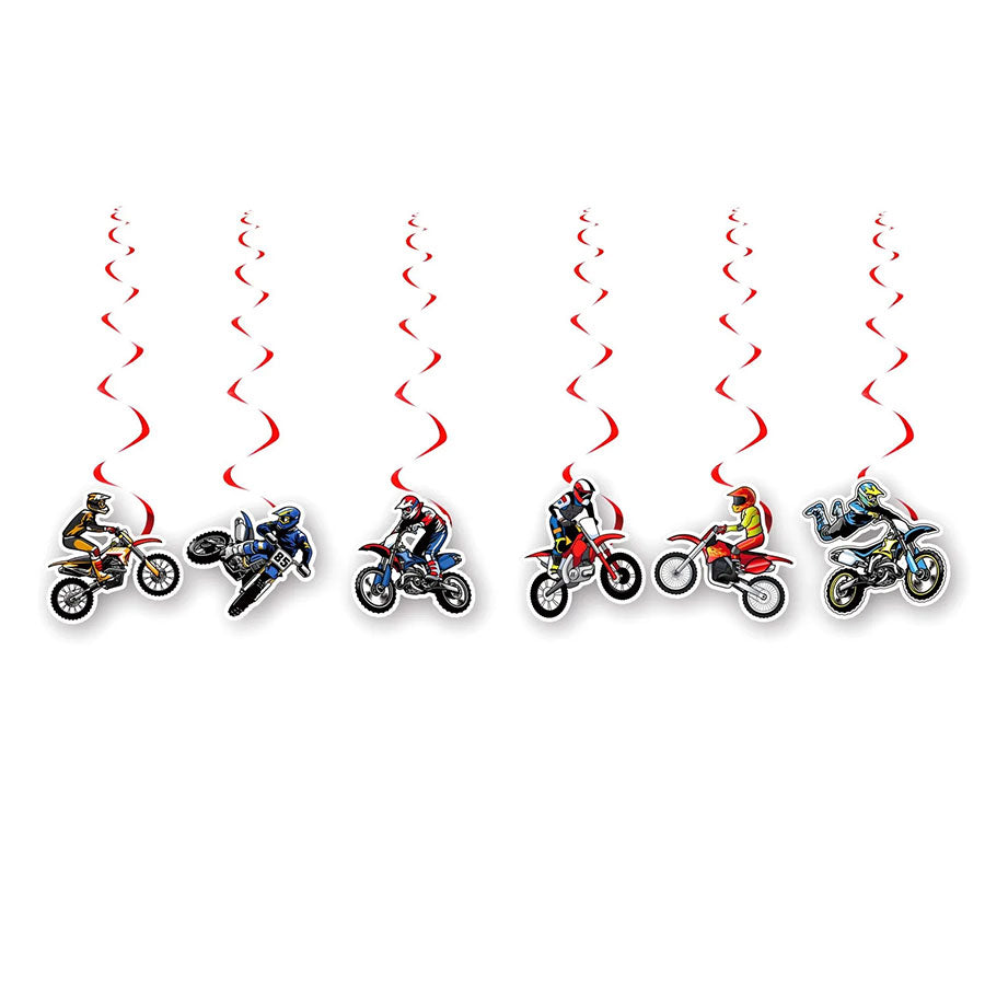 Motocross Party Swirl Decoration