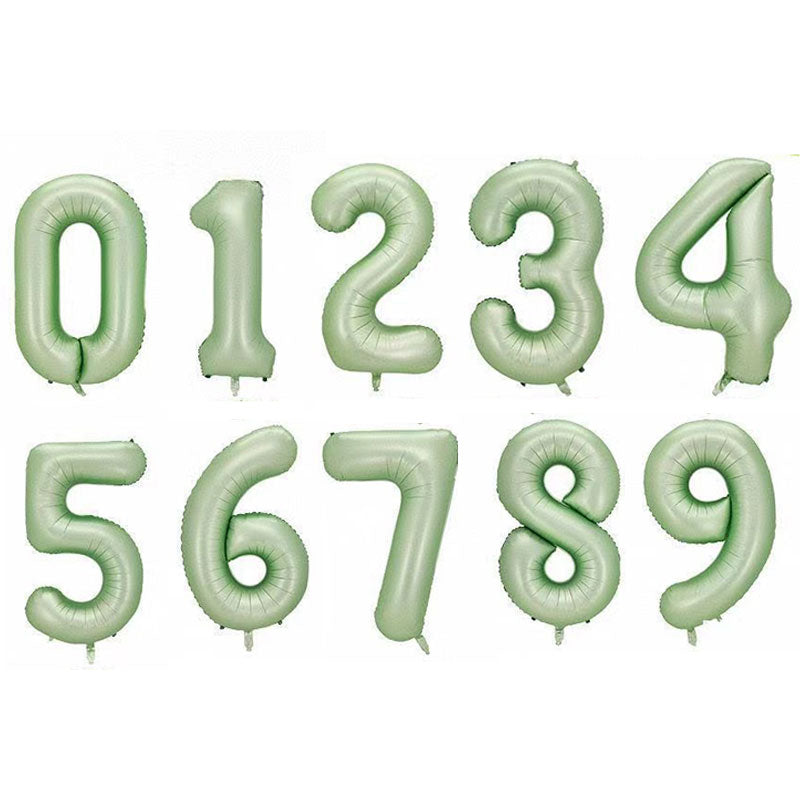 Jumbo 40" Pastel Green Number Balloons