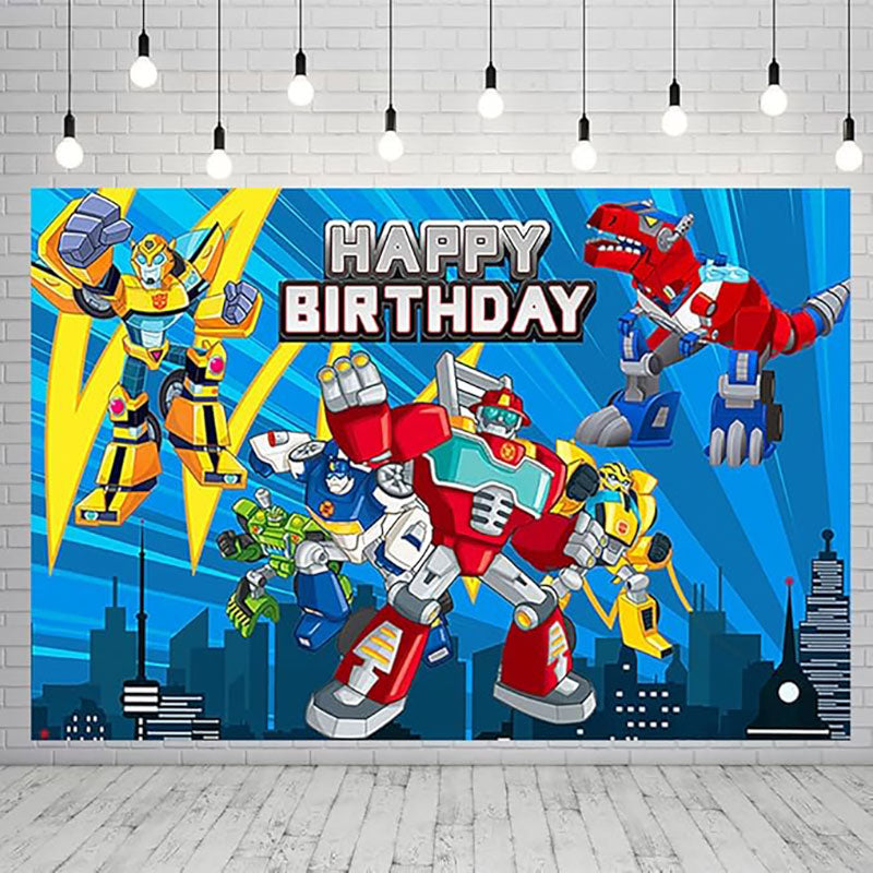 Rescue Bots Fabric Backdrop Banner