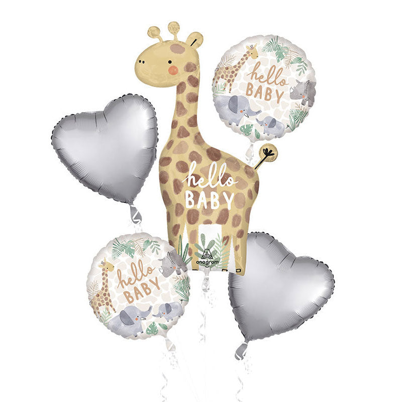 Soft Jungle Baby Balloon Bouquet
