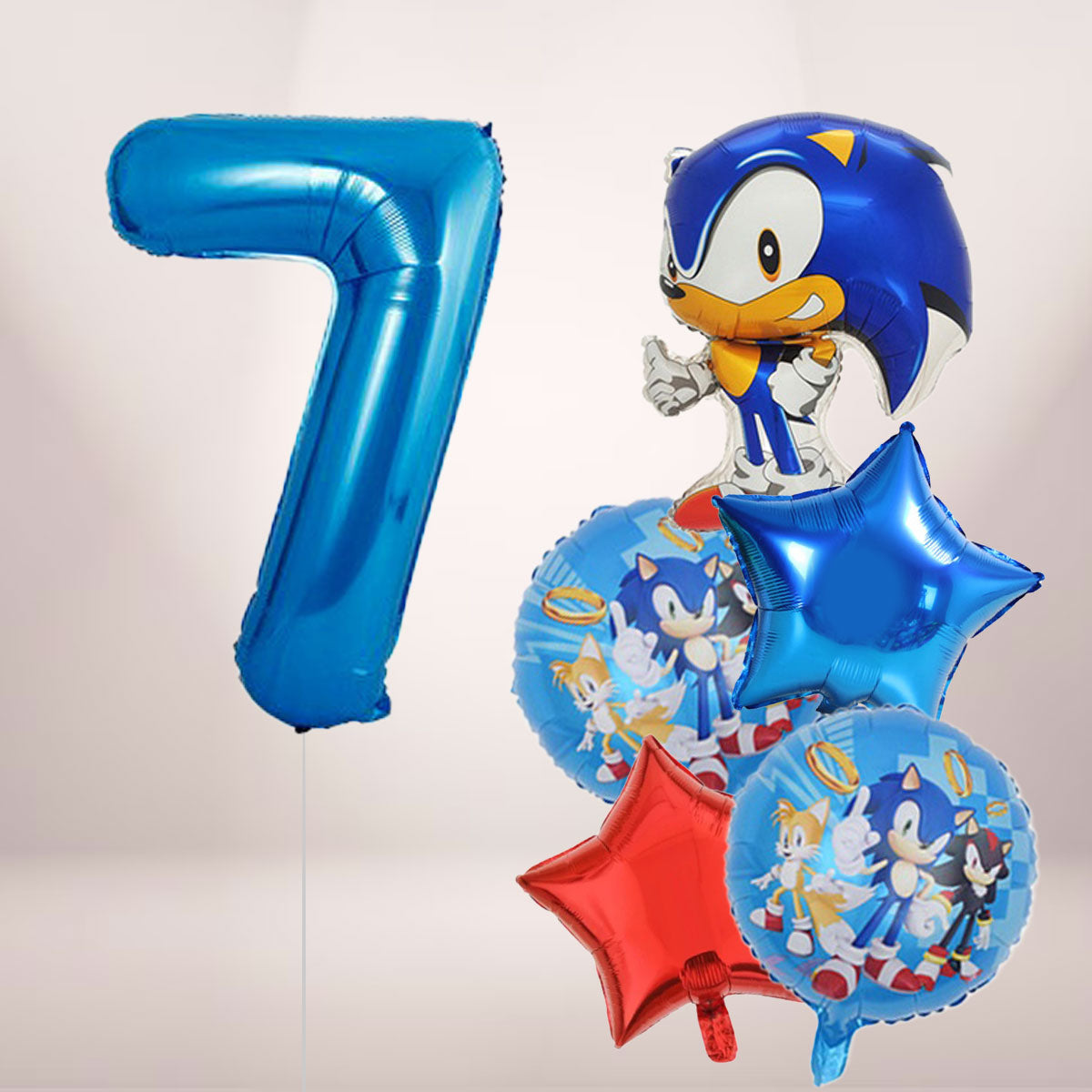 Sonic the Hedgehog and Jumbo Number Balloon Set